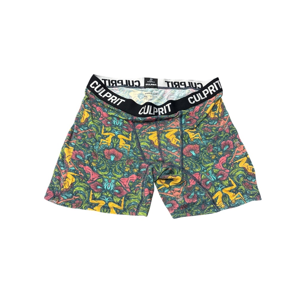 Culprit Underwear Mens XL Lady Garden Floral Multi Micro Modal Boxer Briefs